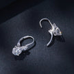 925 Sterling Silver Moissanite Earring with Pavé Setting, 6.5mm, for Women