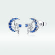 925 Sterling Silver Plated Platinum Pavé Setting CZ Earrings