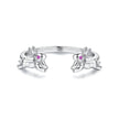 925 Sterling Silver Rabbit Ring with Pavé Setting CZ in White Gold for Women