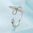 925 Sterling Silver Oxidized Silver Pavé Setting CZ Rings for Women