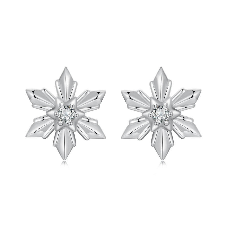 925 Sterling Silver Earrings with Pavé Setting CZ in Oxidized Finish