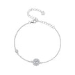 925 Sterling Silver Moissanite 0.5ct Bracelet with Pavé Setting for Women