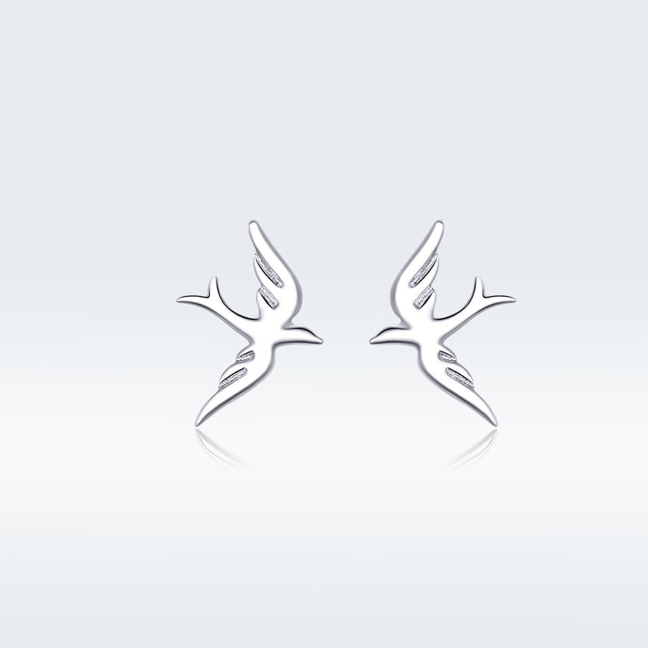 925 Sterling Silver Earrings 0.7*1.2cm for Women
