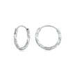 925 Sterling Silver Earrings for Women - White Gold Plated, 2.6*0.2 cm, Style L