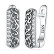 925 Sterling Silver Earrings with Pavé Setting CZ - 1.3m x 0.5m for Women
