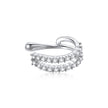 925 Sterling Silver Plated Platinum CZ Earrings