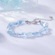 925 Sterling Silver Crystal Bracelet 15+6cm for Women