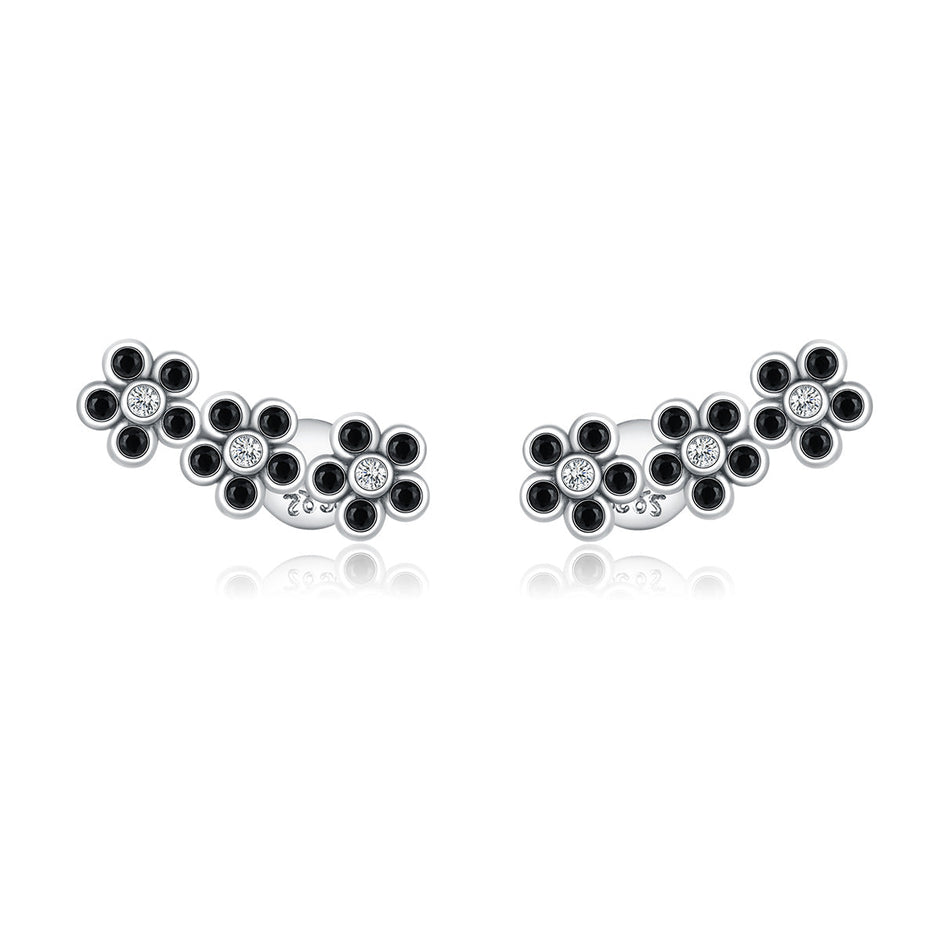 925 Sterling Silver Earrings with Pavé Setting CZ