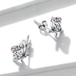 925 Sterling Silver Earrings with CZ in Pavé Setting