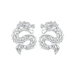 925 Sterling Silver Plated White Gold Earrings