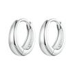 925 Sterling Silver 12*3mm Platinum Plated Earrings