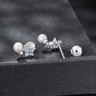 925 Sterling Silver 0.20 Carat Moissanite Earrings with Synthetic Pearl for Women