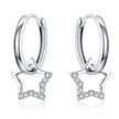 S925 Sterling Silver Plated Platinum CZ Earrings for Women