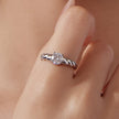 925 Sterling Silver Moissanite 0.65 Carat Ring for Women Size E