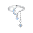 925 Sterling Silver Nano Opal Stone Ring for Women