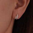925 Sterling Silver Earrings with Pavé Setting CZ