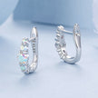 925 Sterling Silver Earrings with CZ in Pavé Setting, 12x3mm, for Women