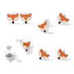 925 Sterling Silver Earrings with Pavé Setting and Enamel Process, Oxidized, 0.7*0.9cm for Women
