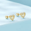 925 Sterling Silver White Gold Plated Earrings with CZ for Women