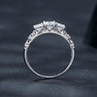 925 Sterling Silver Moissanite Pavé Setting Ring Size 6 for Women