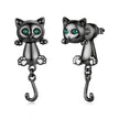 Brass & S925 Silver Earrings | 2.8*1.1cm | White Gold Plated with Pavé Setting CZ for Women