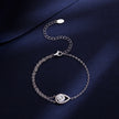 925 Sterling Silver Moissanite Bracelet with Pavé Setting 15+6cm for Women