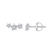925 Sterling Silver Moissanite 0.01 Carat Earrings Size 4*9mm for Women