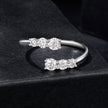 925 Sterling Silver Moissanite Ring for Women - Size E - Plated White Gold