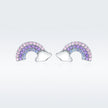 925 Sterling Silver Earrings with Pavé Setting CZ