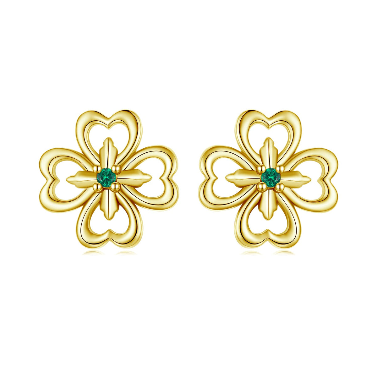 925 Sterling Silver Earrings with Pavé Setting CZ, 0.9cm, Oxidized Silver for Women