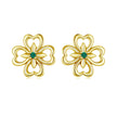 925 Sterling Silver Earrings with Pavé Setting CZ, 0.9cm, Oxidized Silver for Women