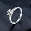 925 Sterling Silver Moissanite & CZ Ring Size 6 for Women