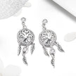 925 Sterling Silver Oxidized Pavé Setting CZ Earrings