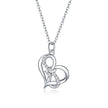 925 Sterling Silver Adjustable CZ Pendant Necklace