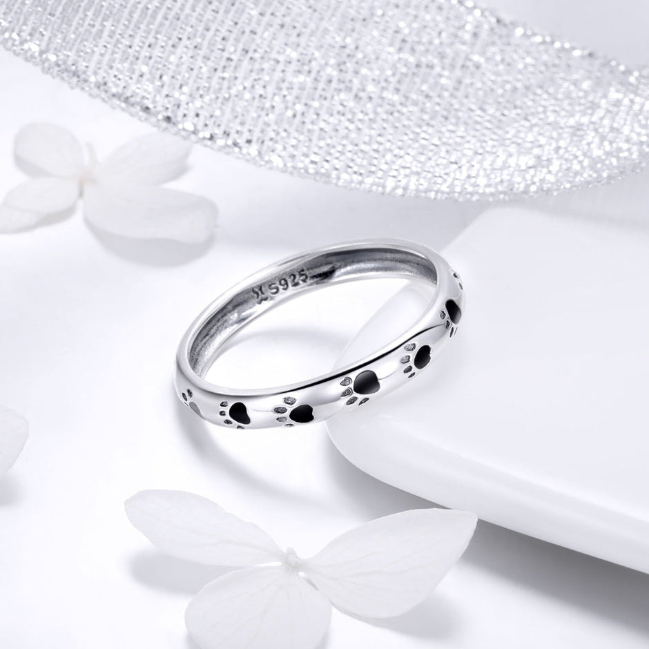 925 Sterling Silver Ring for Women - Size 5.0, Width 0.3cm