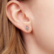925 Sterling Silver Earrings with Oxidized Finish and CZ Stones