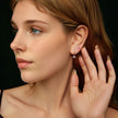 925 Sterling Silver 0.5 Carat Moissanite Earrings for Women