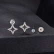 925 Sterling Silver Moissanite 0.1ct Earrings for Women