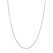 925 Sterling Silver Plated Platinum 45cm + 5cm Necklace for Women