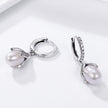 925 Sterling Silver Oxidized Silver Freshwater Pearl Earrings