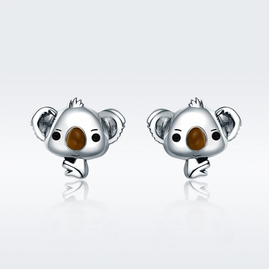 925 Sterling Silver Earrings 1.1*1.2cm for Women