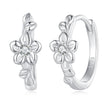 925 Sterling Silver Earrings with Zircon and Platinum Plating