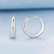 925 Sterling Silver 12*3mm Platinum Plated Earrings