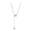925 Sterling Silver White Gold Plated Moissanite Four Leaf Clover 40+5cm Necklace for Women