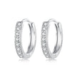 925 Sterling Silver Pavé Setting Gold Plated Earrings for Women