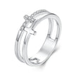 925 Sterling Silver Moissanite Engagement Ring for Women Size 6