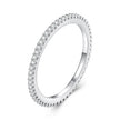 925 Sterling Silver Moissanite 0.005ct 1.4mm Ring Size 6 for Women