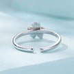 S925 Sterling Silver Enamel Plated Platinum Ring