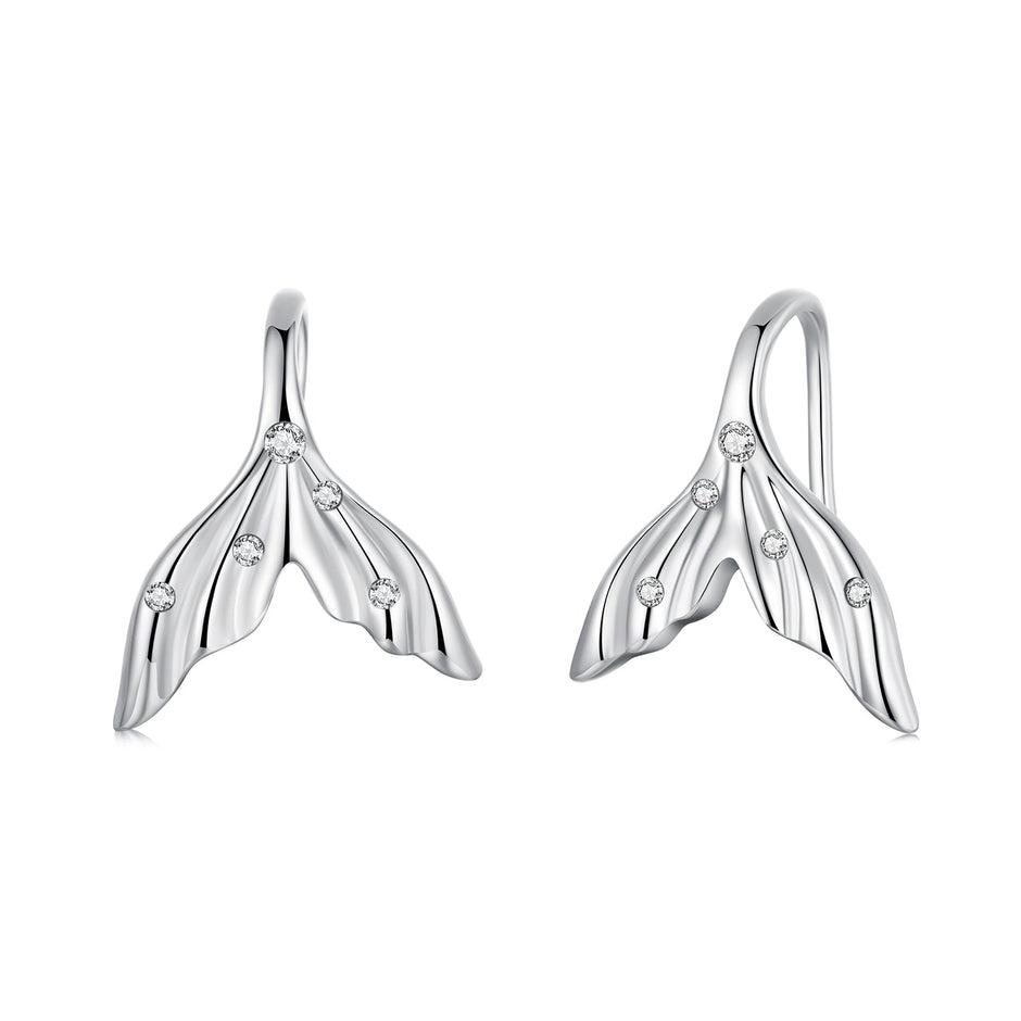 925 Sterling Silver Earrings with Pavé Setting in Oxidized Finish