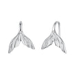 925 Sterling Silver Earrings with Pavé Setting in Oxidized Finish